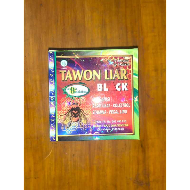 Tawon Black Liar Asli 10 Sachet 4 Kapsul