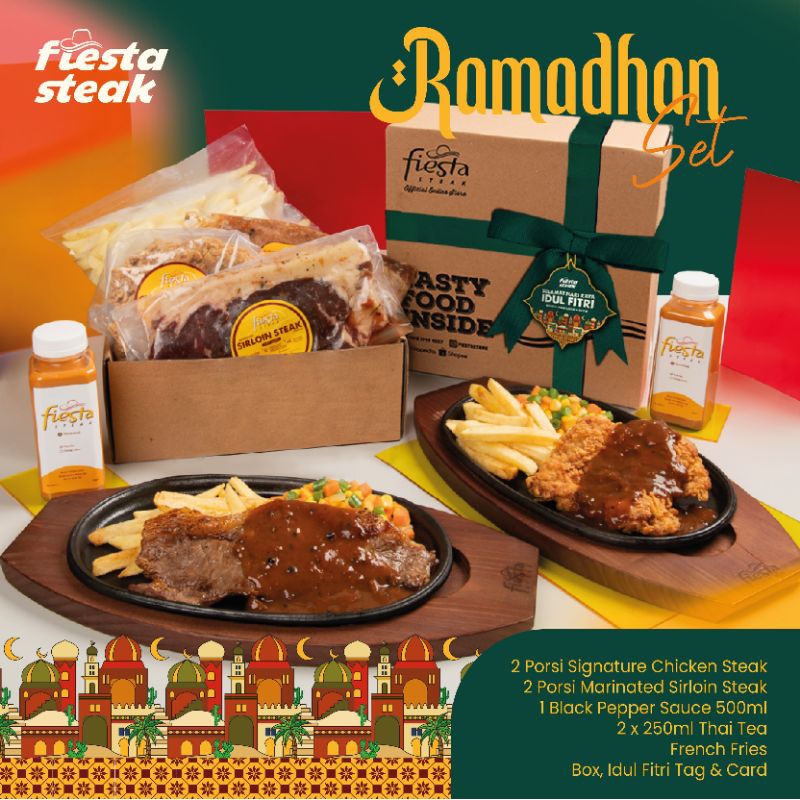 

Hampers Parcel Lebaran/ Ramadhan Set/ Frozen Steak/ Drinks/ Fiesta Steak