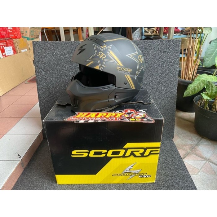 HELM FULLFACE SCORPION EXO COMBAT EVO ROCKSTAR MATTE