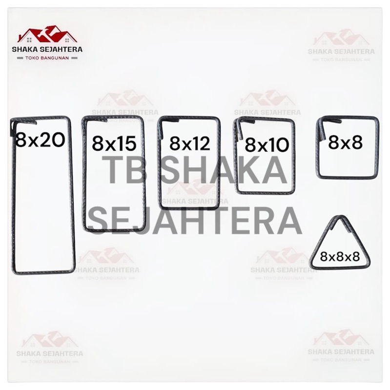 BEGEL BESI / ring besi / cincin besi / behel ulir 8x8x8 (segitiga), 8x8, 8x10, 8x12, 8x15, 8x20, 8x2