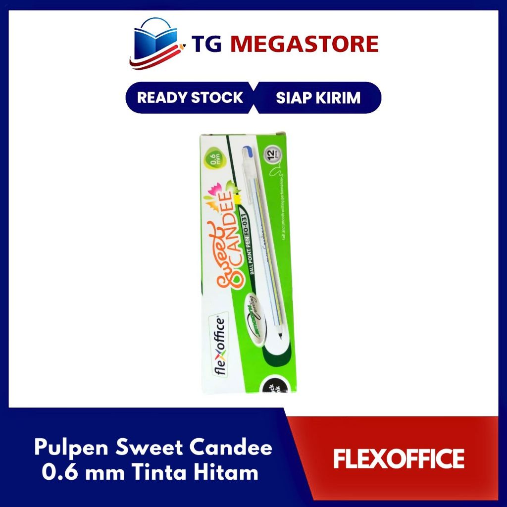 

Pulpen Flexoffice Sweet Candee 0.6 mm Tinta Hitam FO-031