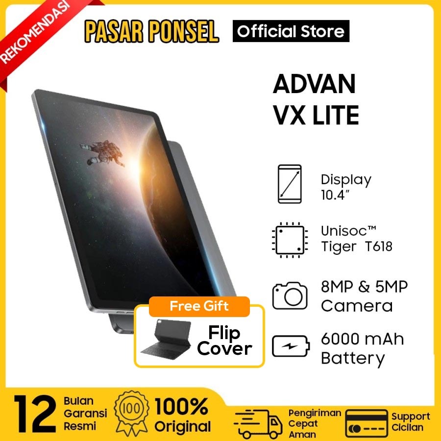 ADVAN TAB VX LITE RAM 6/128 GB GARANSI RESMI TERMURAH