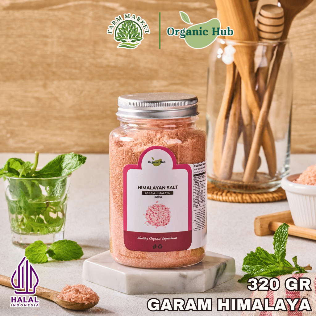 

Organic Hub Garam Himalaya 100% Original Premium Quality Himalayan Pink Salt Organik 320 gr