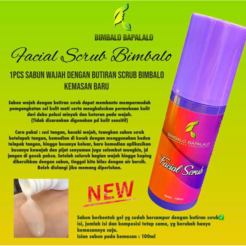 FACIAL SCRUB / SABUN WAJAH BIMBALO BAPALALO