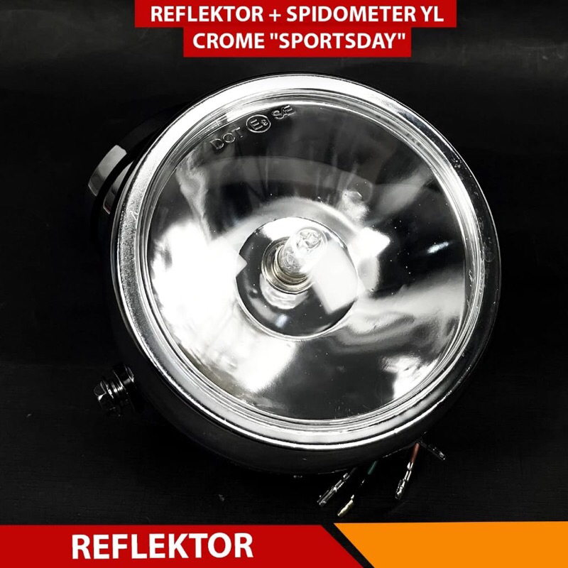 aj_motor87 // Lampu Depan Batok YL Batok Lampu YL Full Besi Crome dan Black Cover Lampu Set Spido Bu