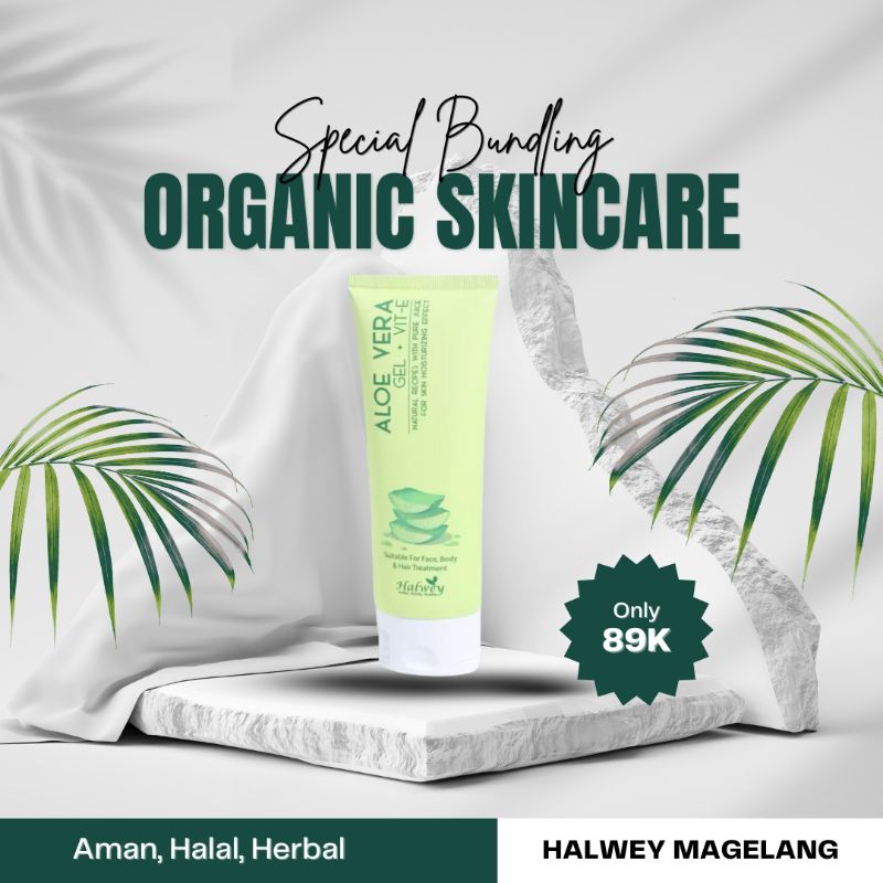 halwey aloevera gel untuk pelembab , gatal , dan luka
