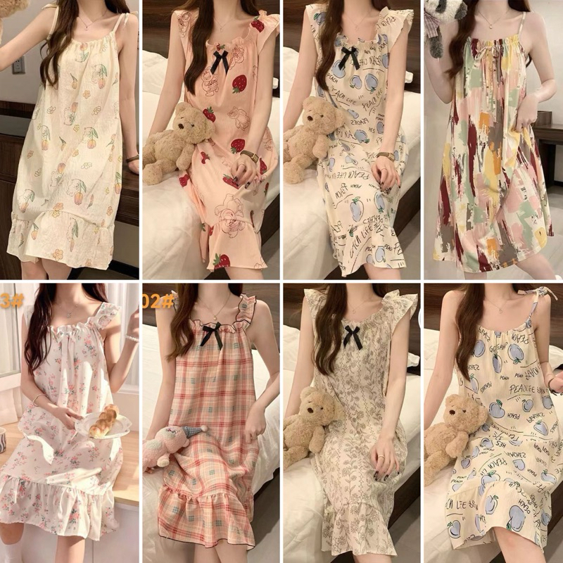 Daster Dress Kenzie Seksi Tali Satu Premium|Daster Import Wanita Baju Tidur Seksi