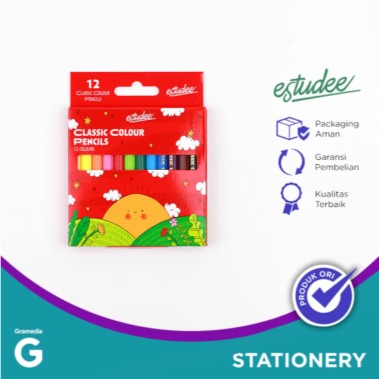

Gramedia Bengkulu - Estudee Classic Color Pencil 12 Half Lenght Es-Pcl12Half