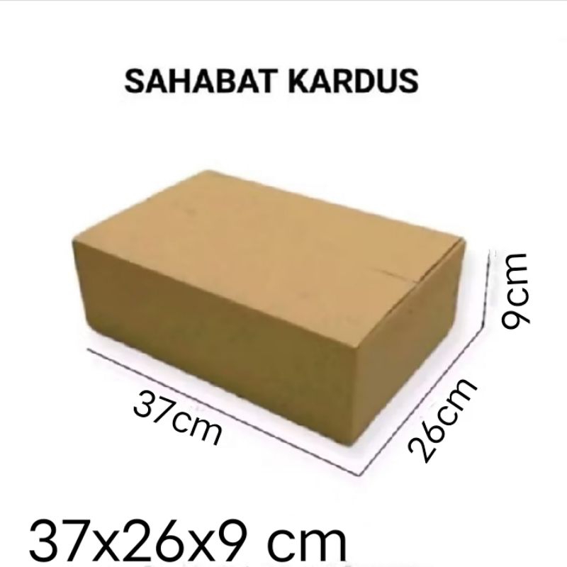 

kardus box Ukuran 37x26x9 cm single wall polos