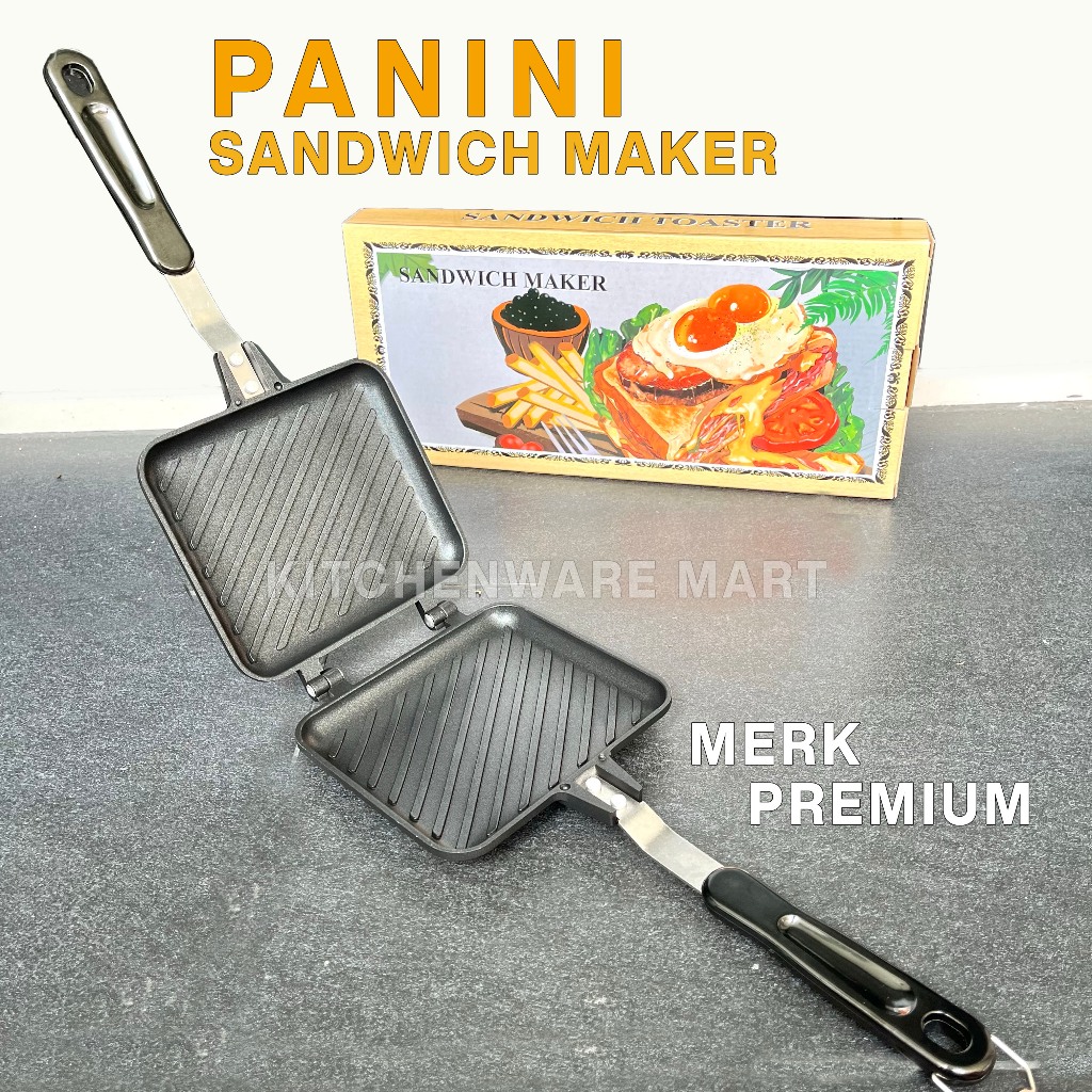 Cetakan Kue Roti GOHAPPY SANDWICH PANINI BURGER PRESS MAKER (Bread Toaster) Populer di jepang korea