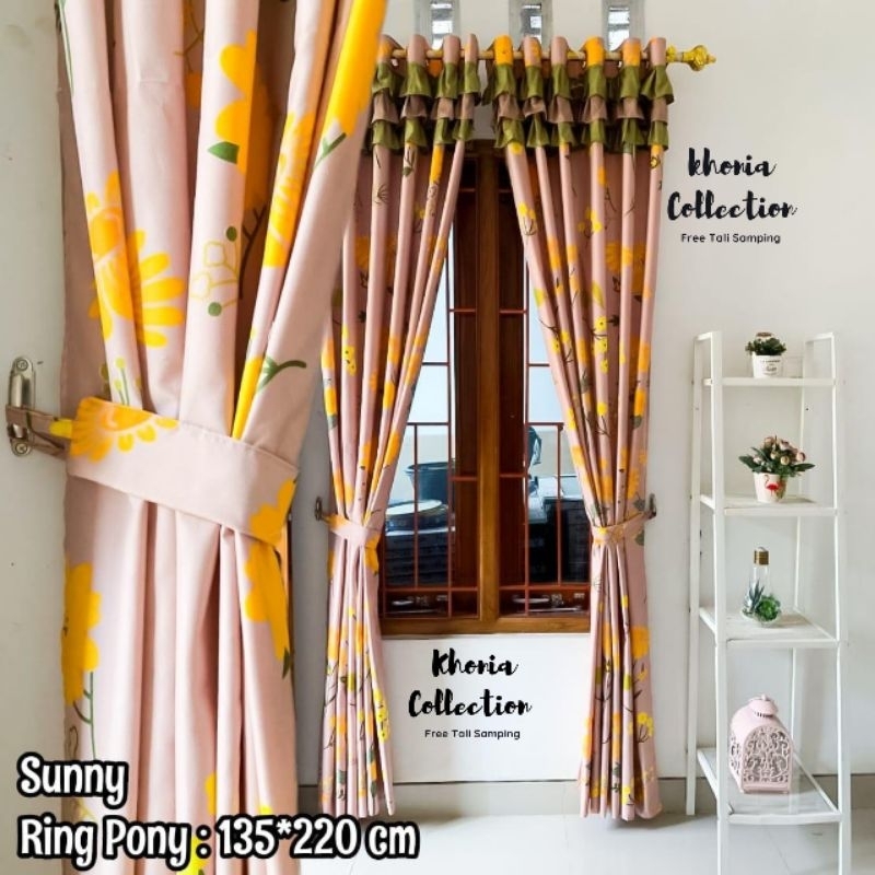 Gorden Pony pintu dan jendela Motif SUNNY ( Free Tali Samping )