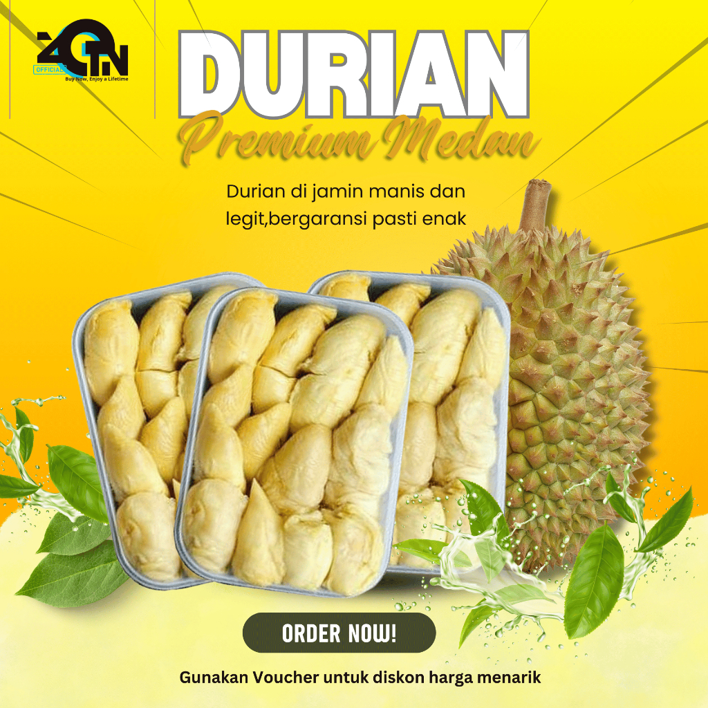 

Durian Kupas Medan Nias Box Manis Nikmat Dijamin Enak 500Gr