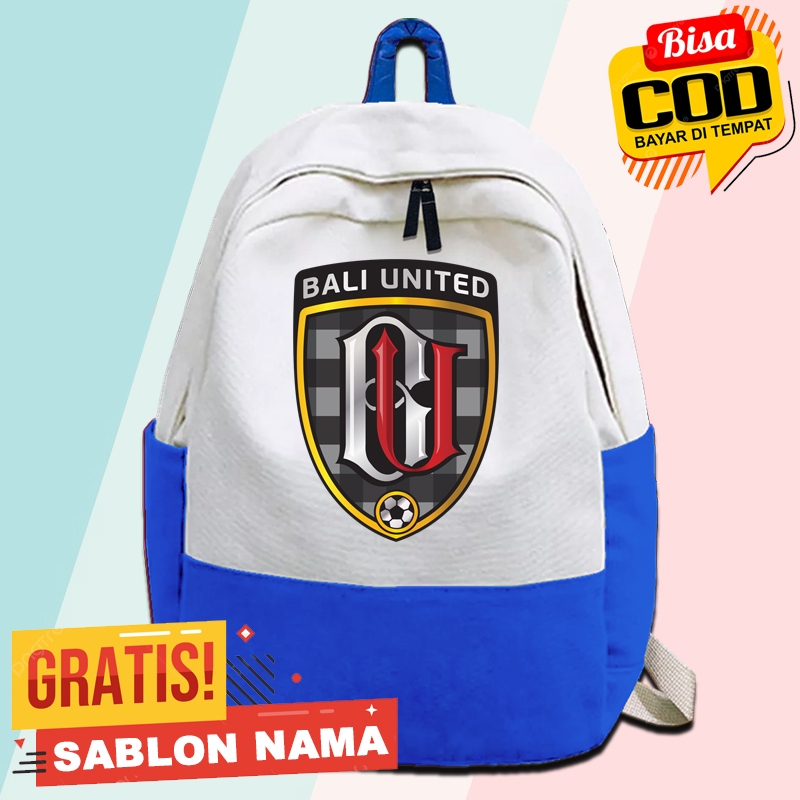 Tas Ransel Anak Bali United / Tas Gendong Anak Sekolah TK SD Ngaji Laki Laki & Perempuan Custom Nama