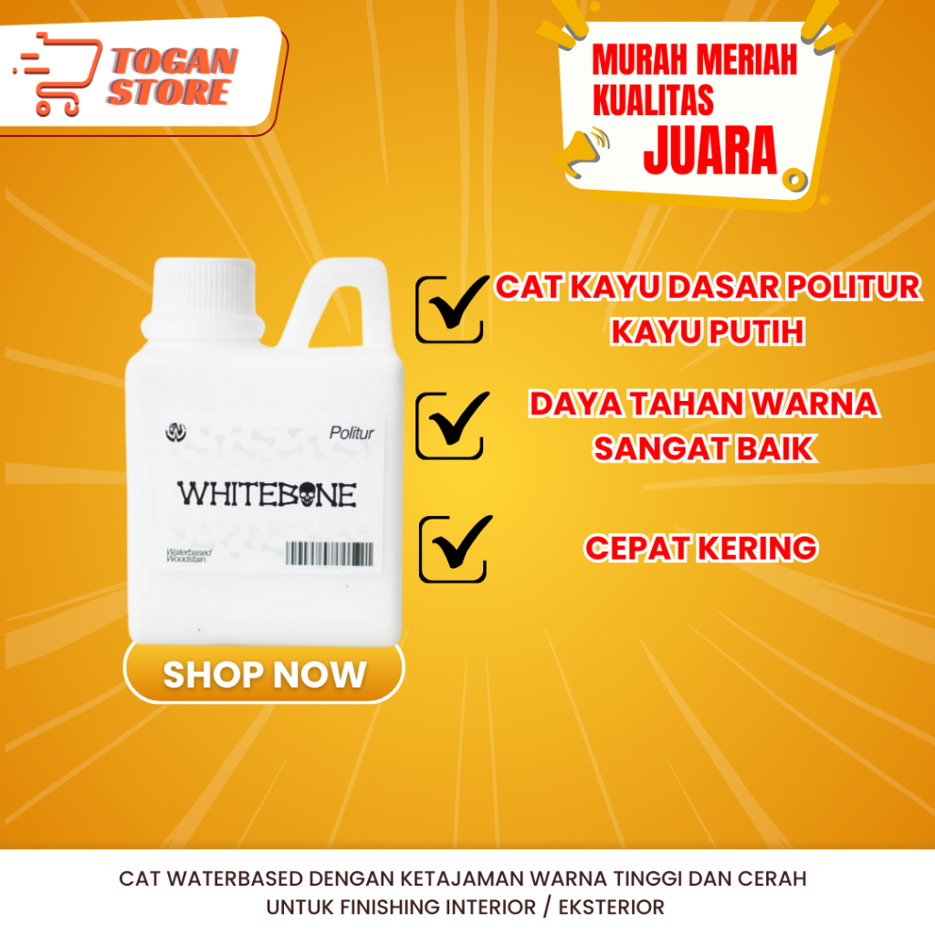 Cat duco putih cat kayu dasar politur kayu putih bisa untuk besi juga woodnesia whitebone cat primer