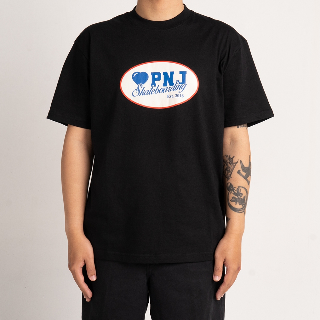 kaos pria original 100% Pride N Joy - T-Shirt PNJ Skateboarding Cotton Combed Black