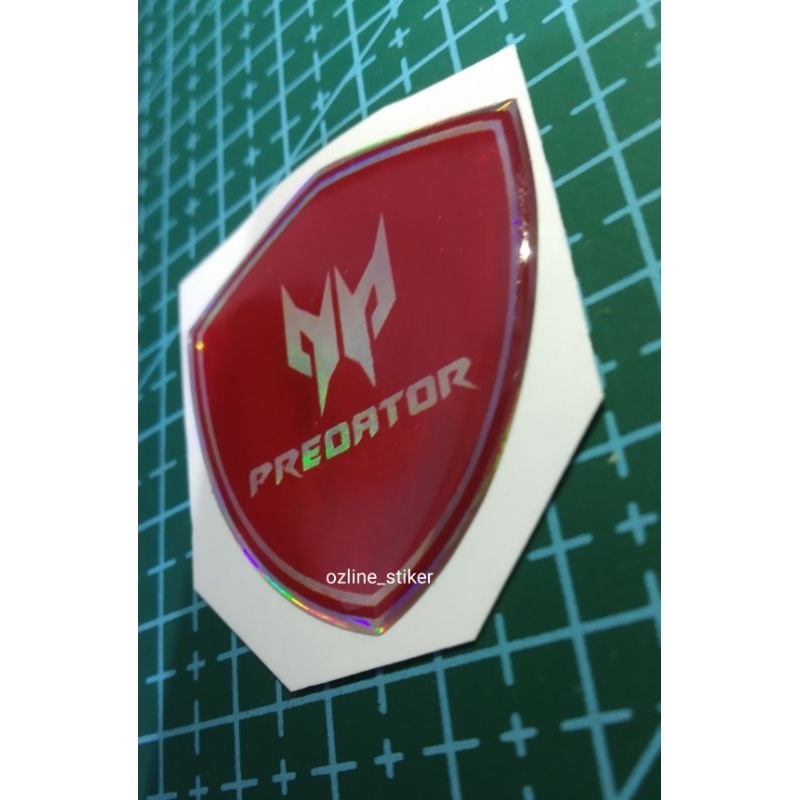 stiker emblem acer gaming predator merah untuk pc laptop dll