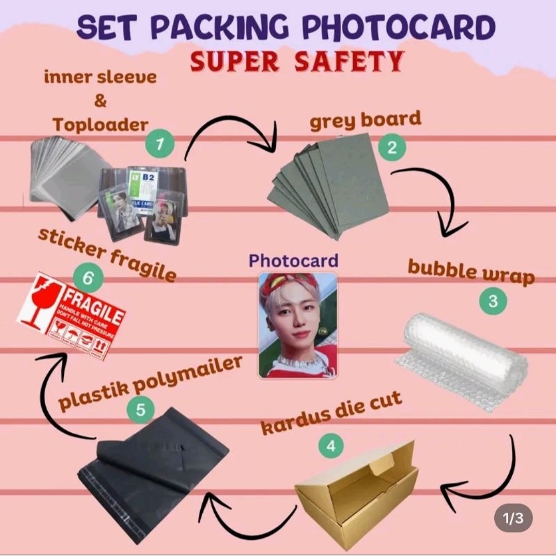 

Set Alat Packing Photocard Lengkap / isian Bubble Wrap Bubble Mailer Inner Sleeve
