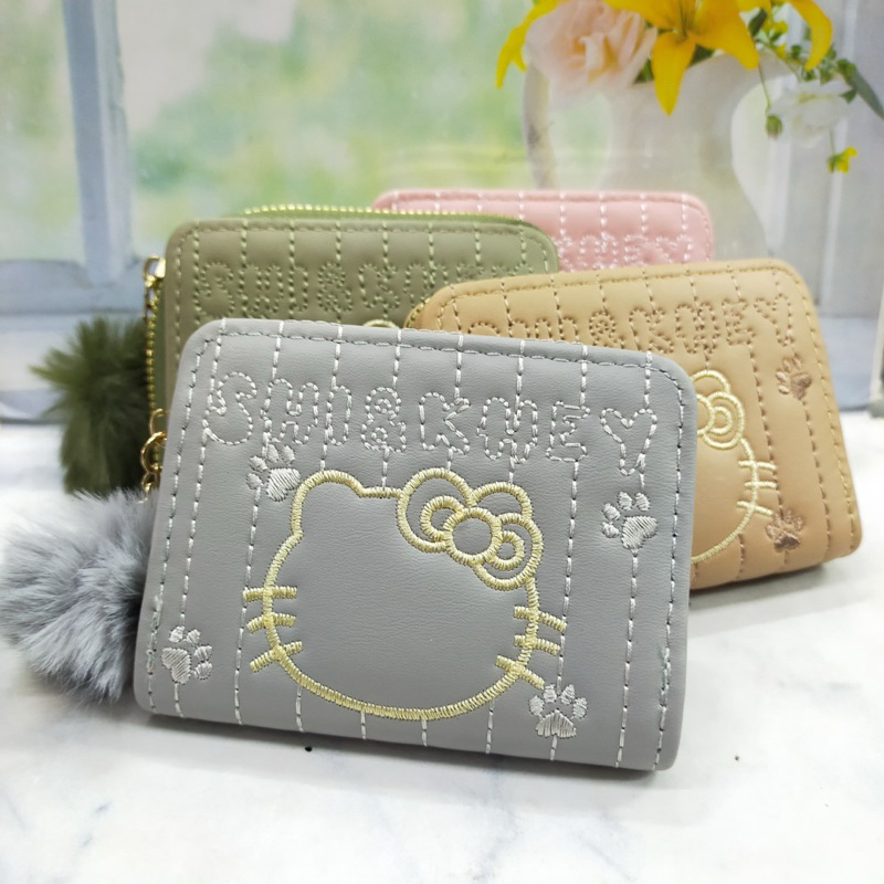 DOMPET KOIN WANITA ANAK / DOMPET REMAJA RESLETING KECIL POM-POM