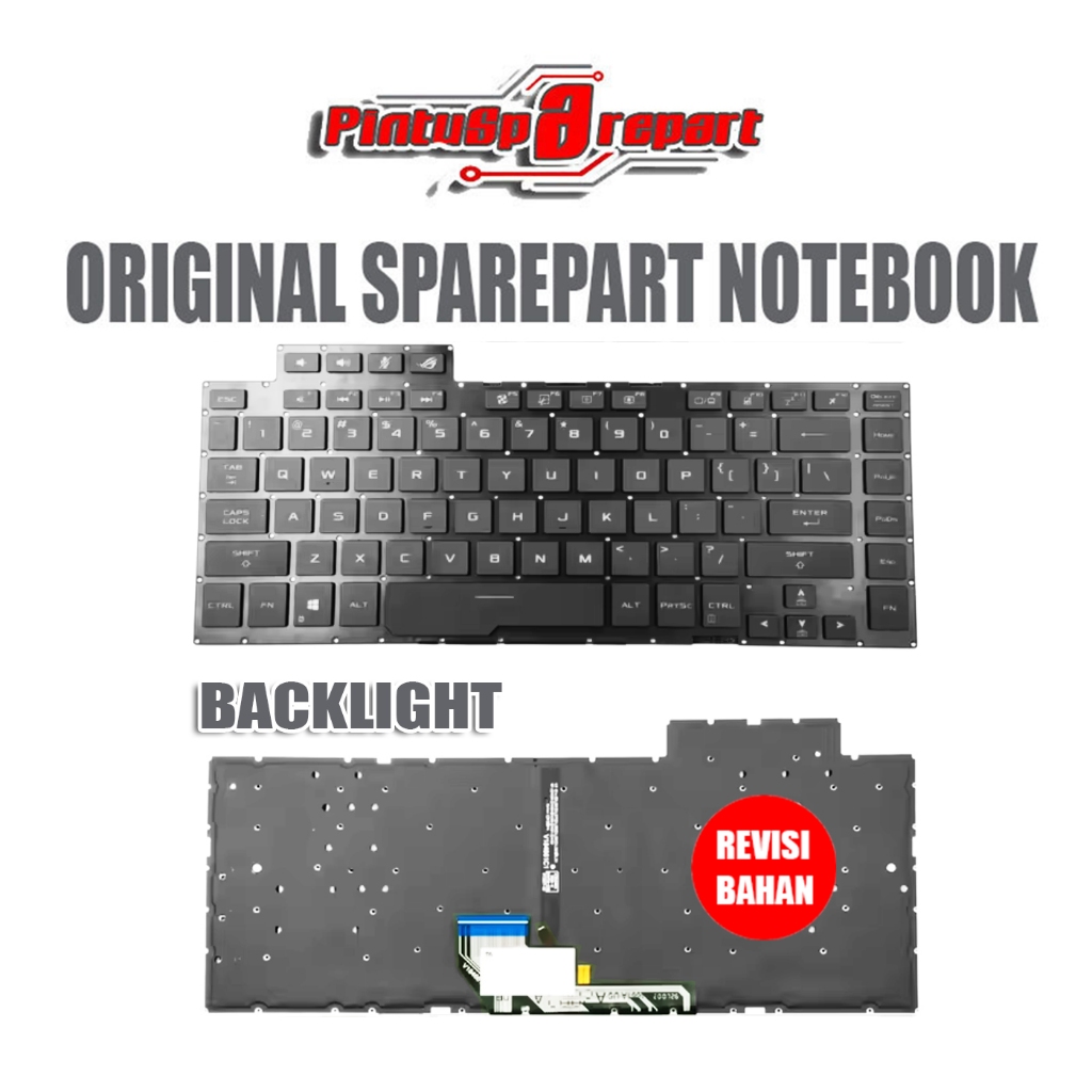 (Genuine Backlight) Original Keyboard Laptop Gaming Asus Rog Zephyrus GX502 GX502G GX502GW GX502GV (