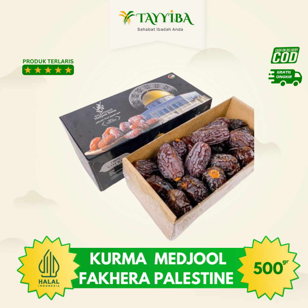 

Kurma Korma Medjool Medjol Medjoul Fakhera Palestine Palestina Jumbo Premium 500Gram