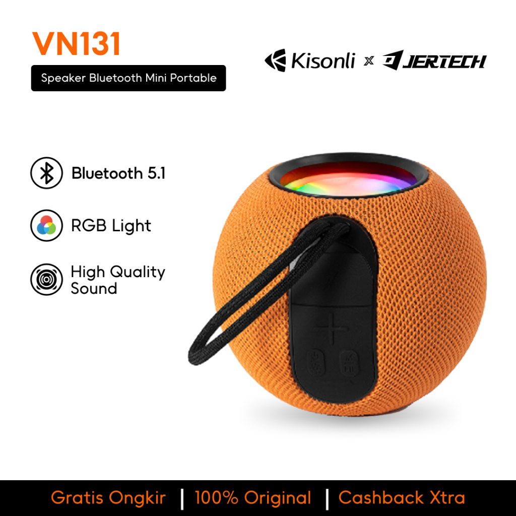KISONLI x JERTECH Speaker Bluetooth 5.1 VN131 Stereo Surround Sound Effect