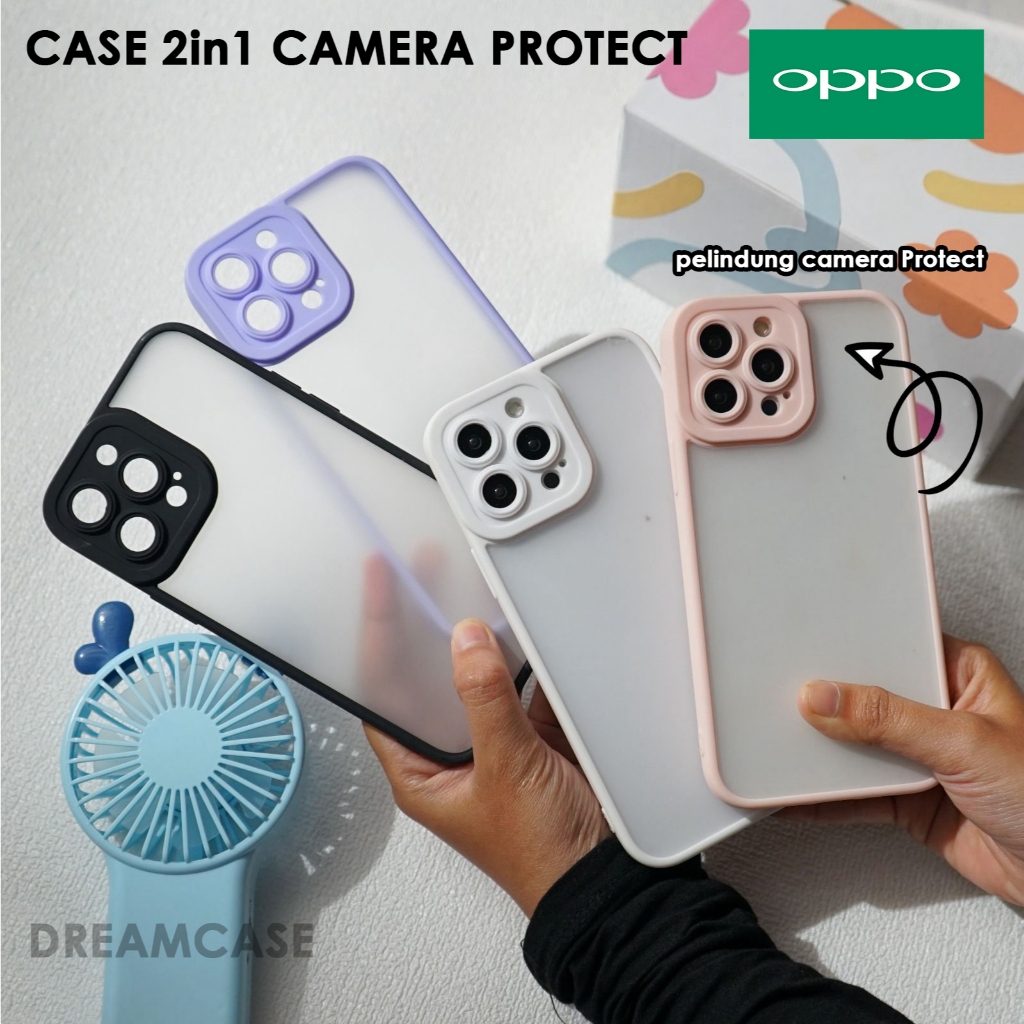 Case 2IN1 Camera Protect For OPPO A15/15S OP A16/A54S OP A3S/C1 OP A5 2020/A9 2020 OP A52/A92 OP A53