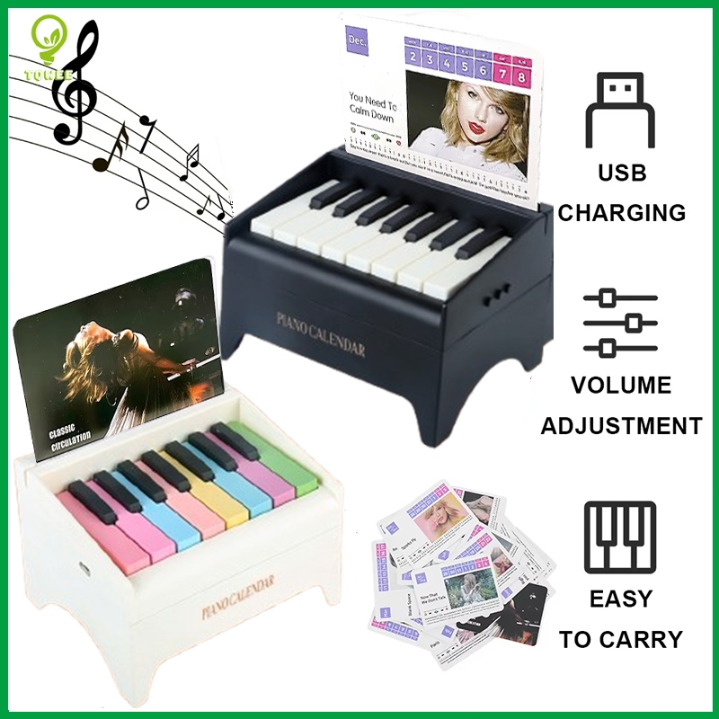 

2025 Mainan Piano Taylor Aesthetics Ornamen Periferal Desktop Kalender Musik Piano Ornamen Mainan Piano Mini Hadiah Ulang Tahun Anak Perempuan