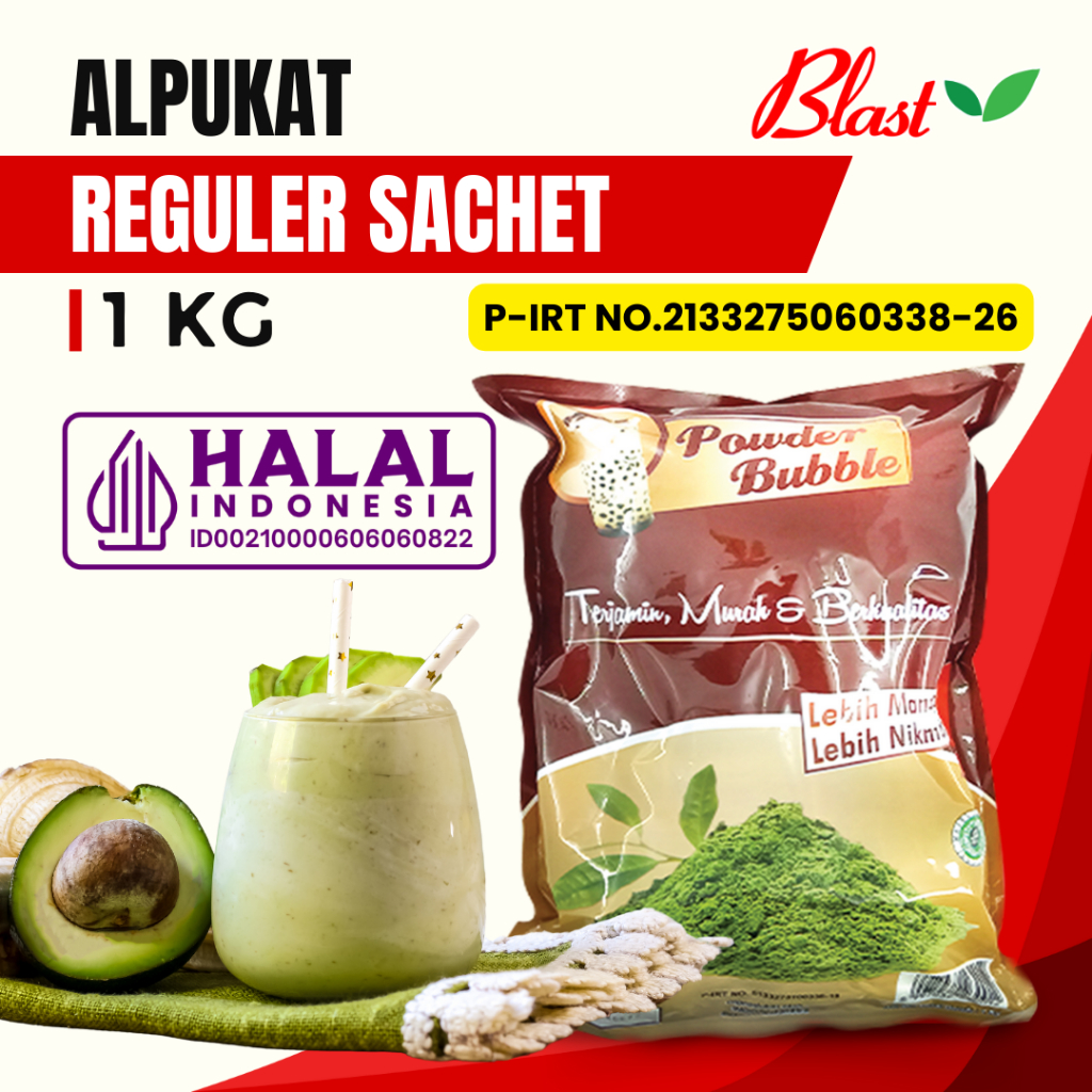 

Bubuk AVOCADO 1 KG - Bubuk Minuman Rasa Alpukat - Mix Creamer + Gula / Powder Drink Fruit