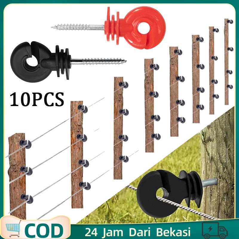 10pcs/set Insulator Pagar Listrik Ring / Ring Kawat Pagar Listrik Kejut / Electric Fence Insulator I