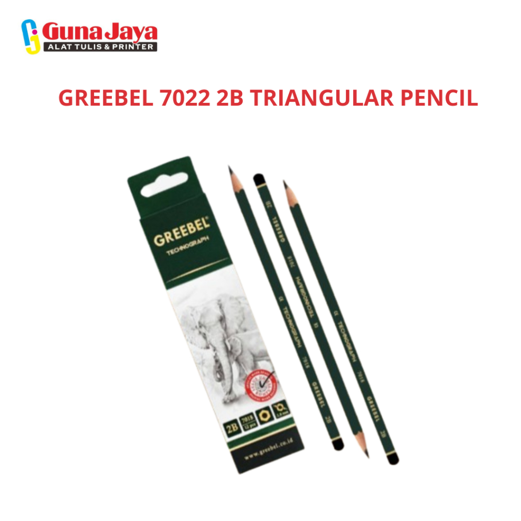 

GREEBEL Pensil Pencil Kayu 2B / Pensil Tulis Ujian Sekolah Pensil Gambar