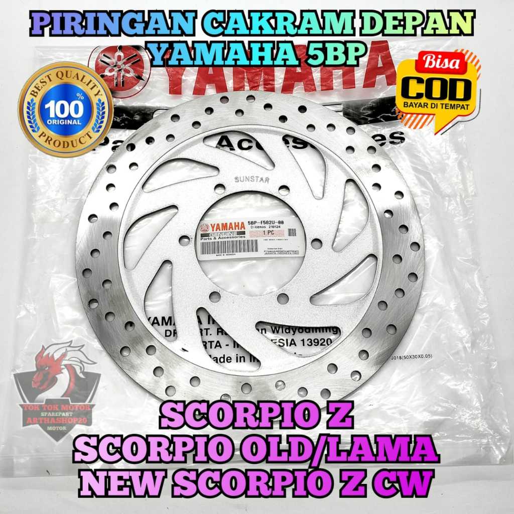 Cakram Depan 5BP Motor Yamaha Scorpio Z , Scorpio Old/Lama , New Scorpio Z CW CAKRAM REM DISK DISC P
