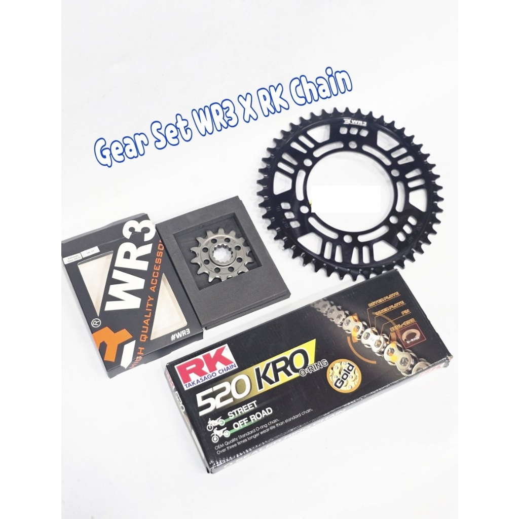 Gear set Wr3 NInja 250 z250 CBr250rr gir depan belakang set rantai zx25r R25 MT25 SP