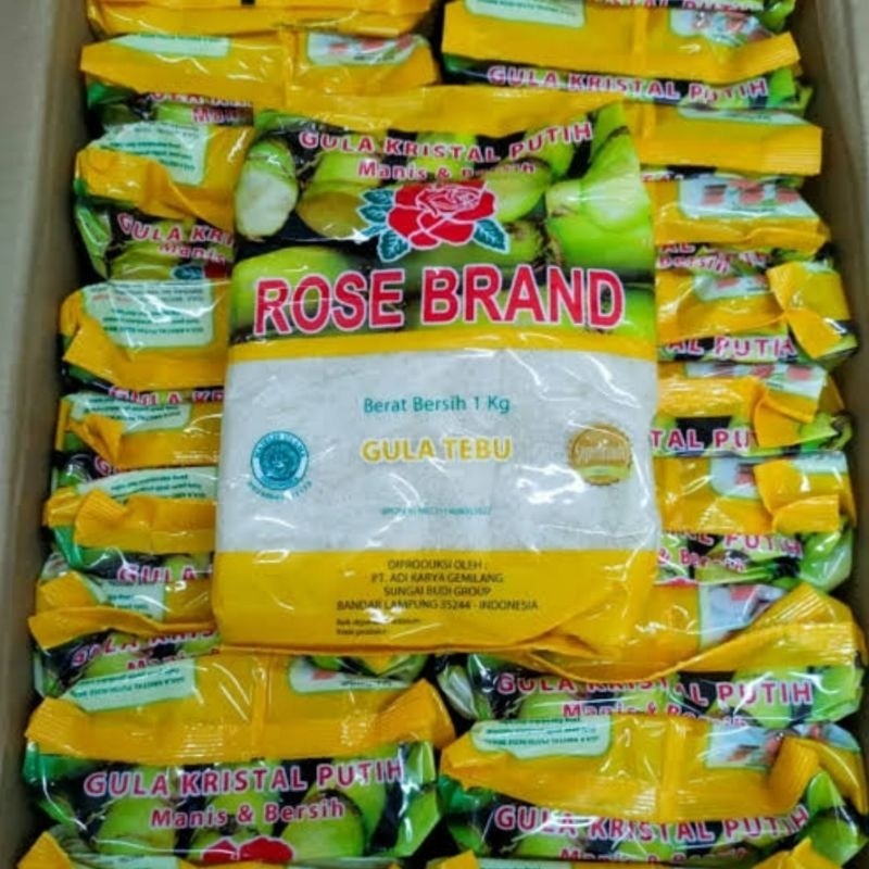 

Gula Rose Brand 1 kg x 10 pcs Paket isi 10 kemasan kuning