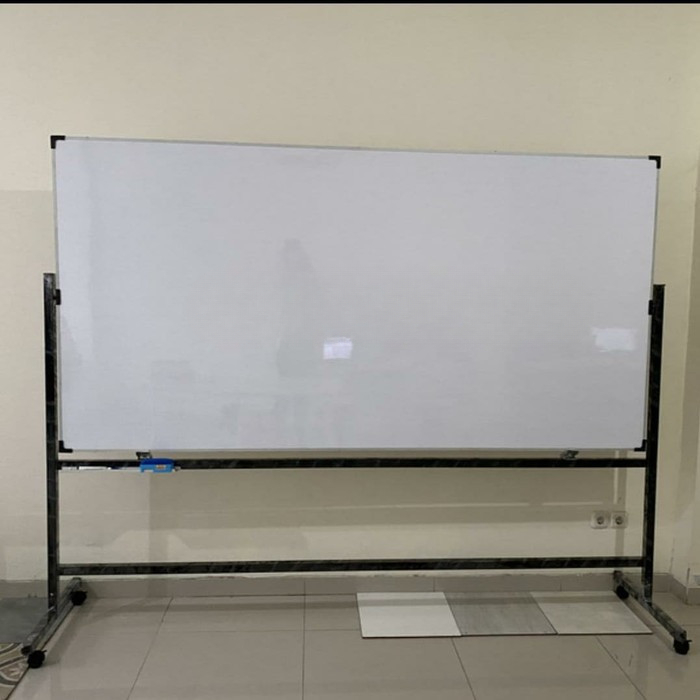 

Papan Tulis White board 150 x 100 cm Standing | NON MAGNETIC