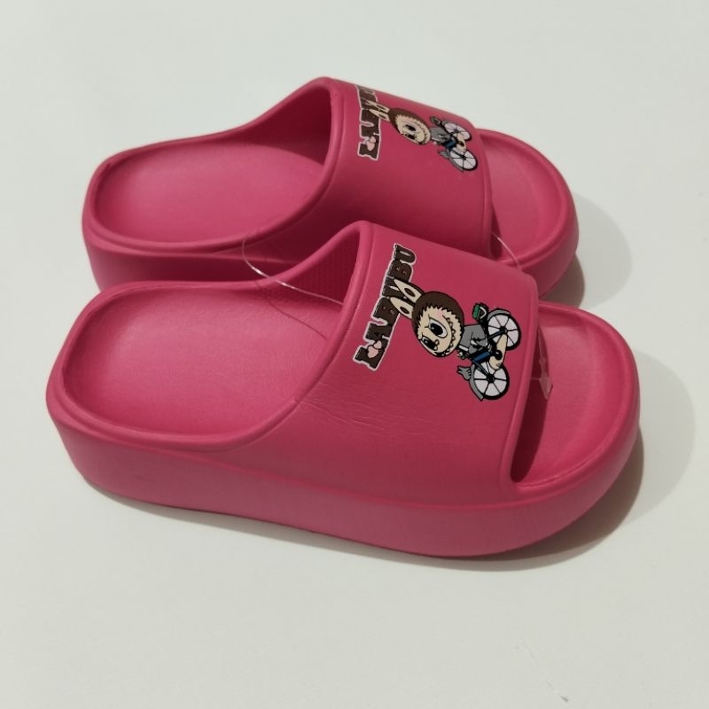 NX8001 sandal slop anak fashion viral labubu sendal wedges Fuji karet