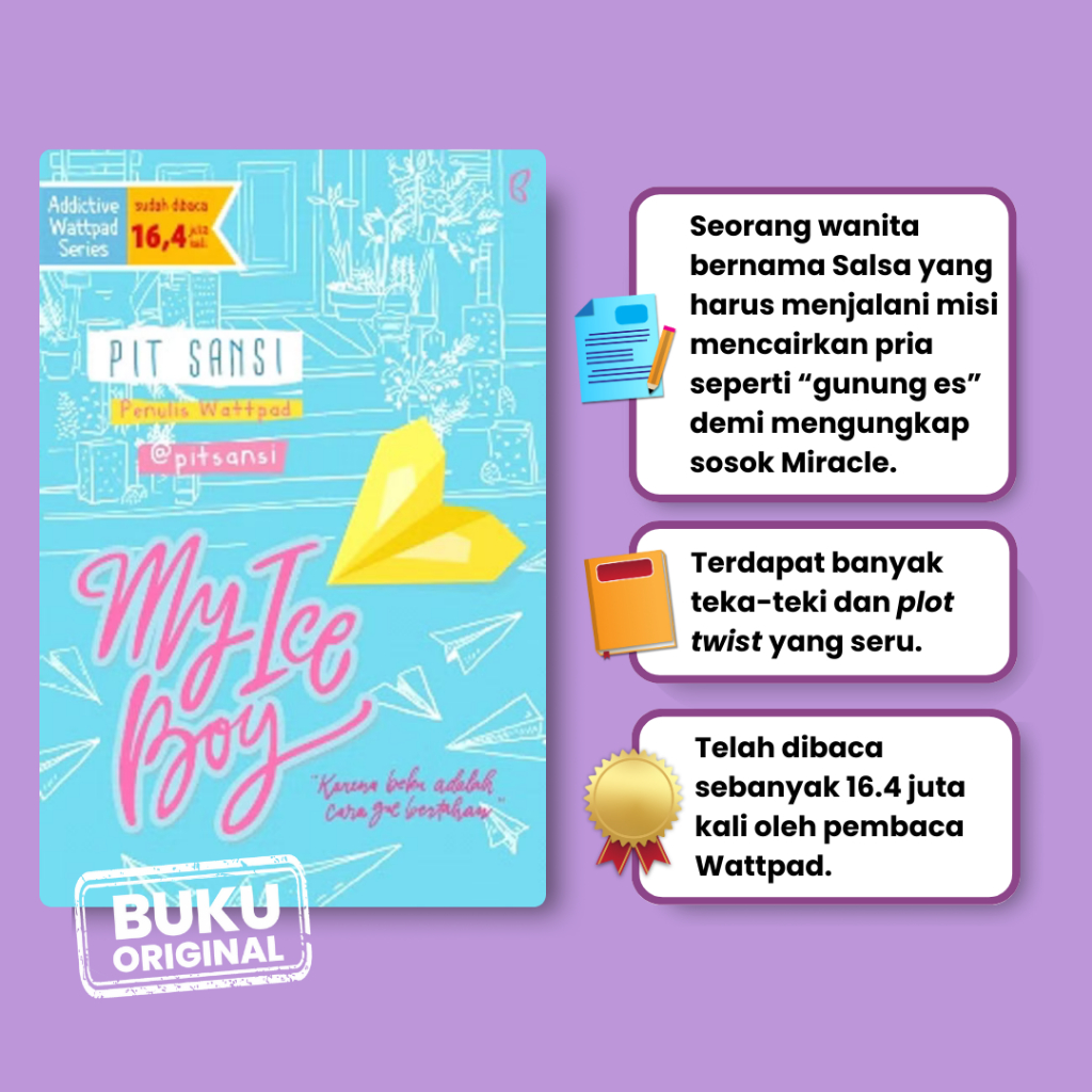 [Mizan Yogyakarta] Buku Novel My Ice Boy - Pit Sansi - Pit Sansi