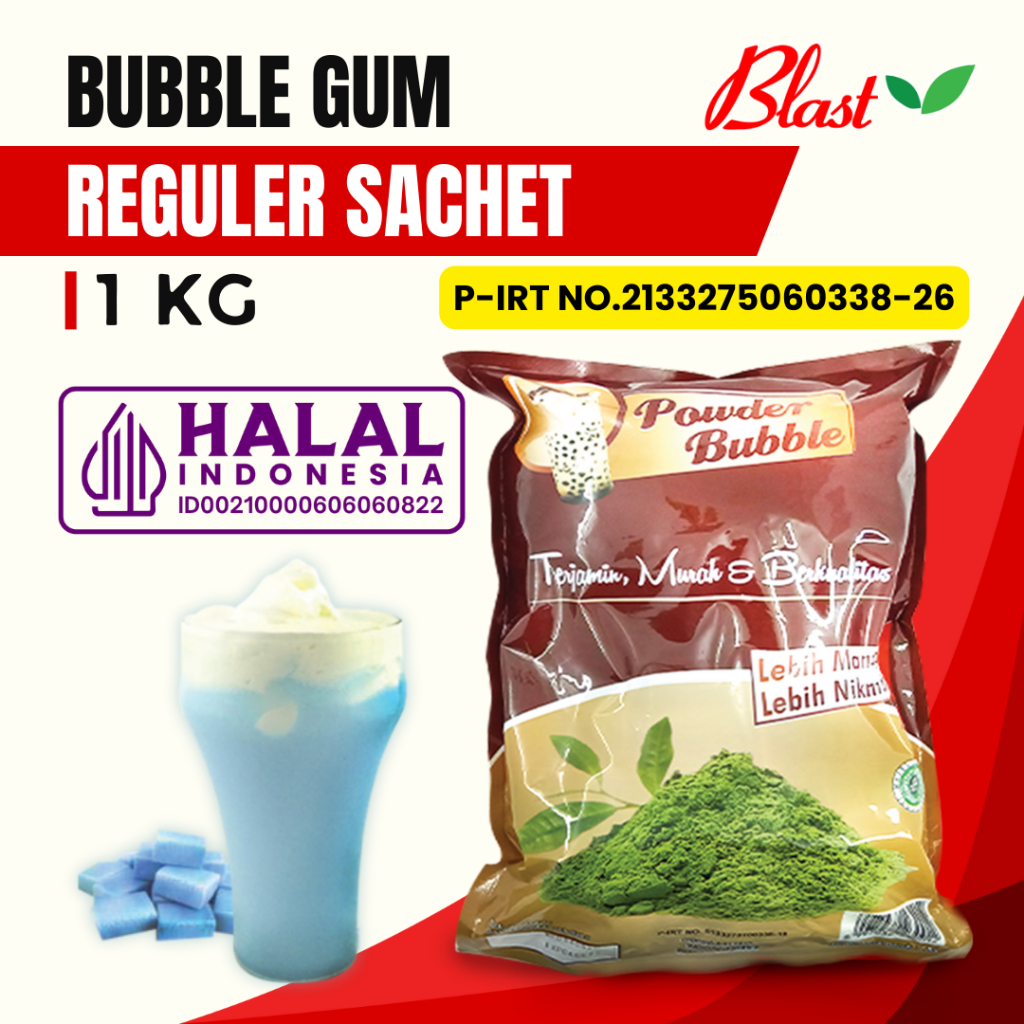 

Bubuk BUBBLE GUM 1 KG - Bubuk Minuman Bubblegum - MIX Creamer + Gula / Powder Drink