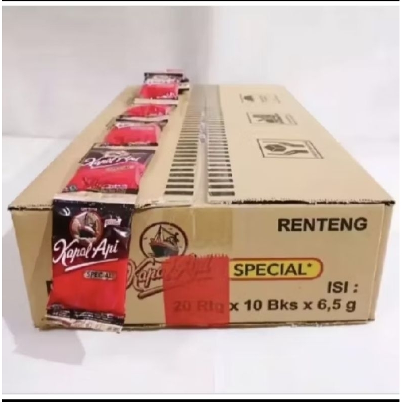 

Kopi kapal Api mini 6gr 1 dus isi 200 saset/20 Renceng