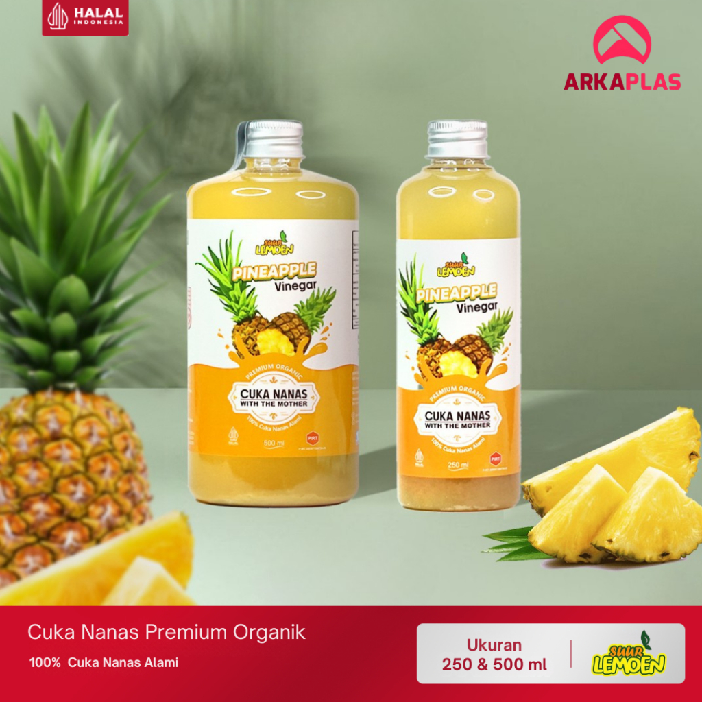

Cuka Nanas Organik 250ml 500ml Minuman Kesehatan Diet Asam Lambung Suur Lemoen By ARKAPLAS