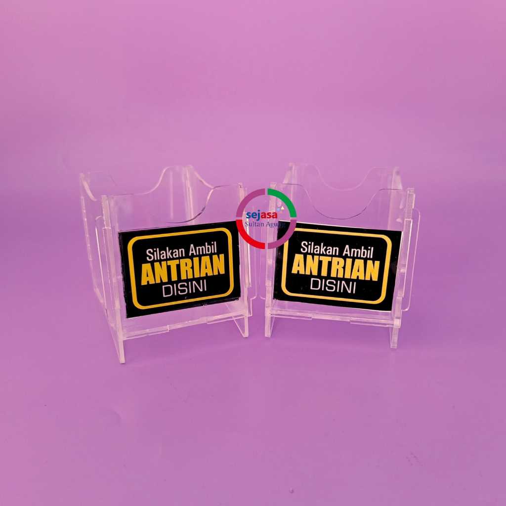 

Akrilik Tempat Kartu Antrian | Kotak Akrilik Untuk Kartu Antrian | Tempat Nomor Antrian