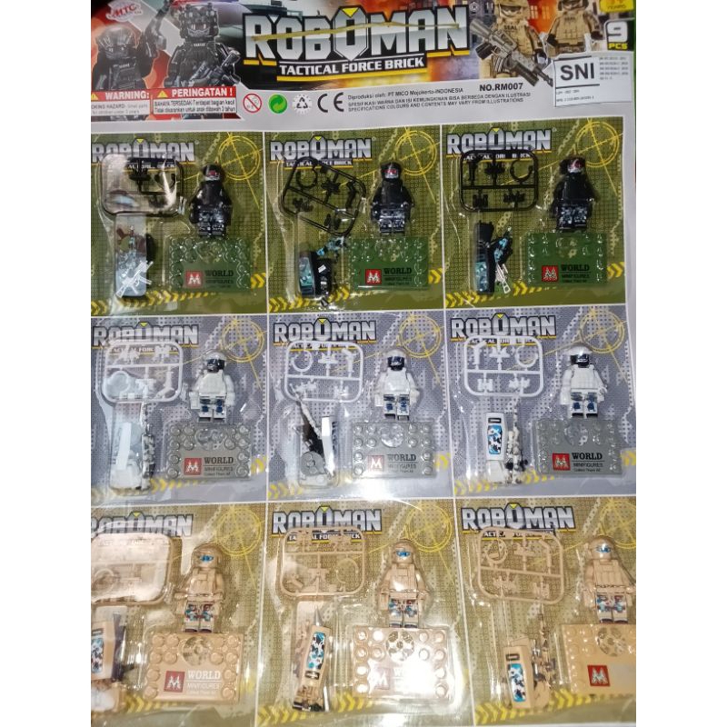 MAINAN LEGO ROBOMAN FIGUR TENTARA 3PCS