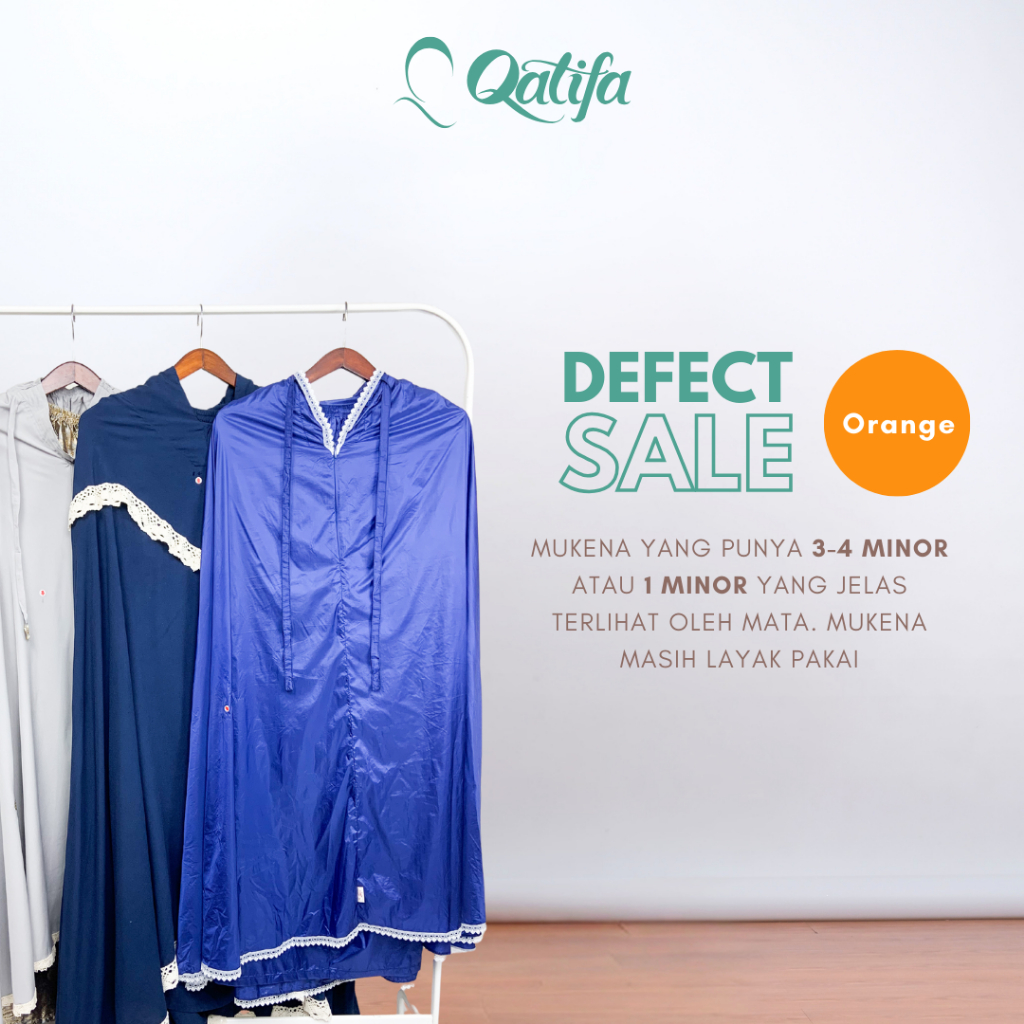 Mukena Reject Defect Sale Rijek Pabrik Defect Orange by Rumah Qatifa
