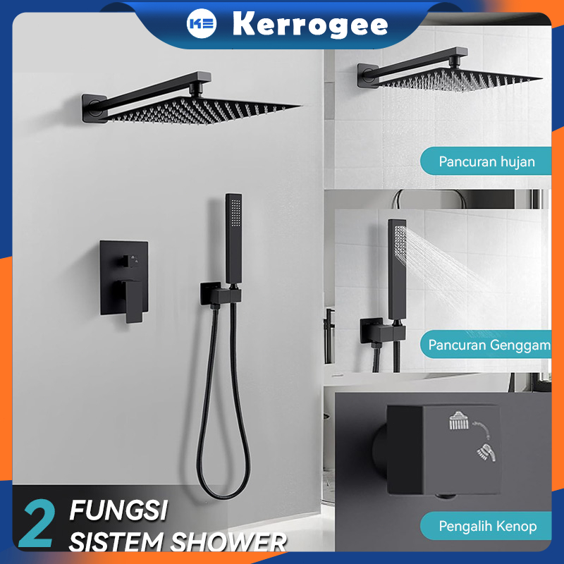 YONSSMULYANTOO - KERAN SHOWER SET PANAS & DINGIN + PAKET DINDING CONCEALED KERROGEE