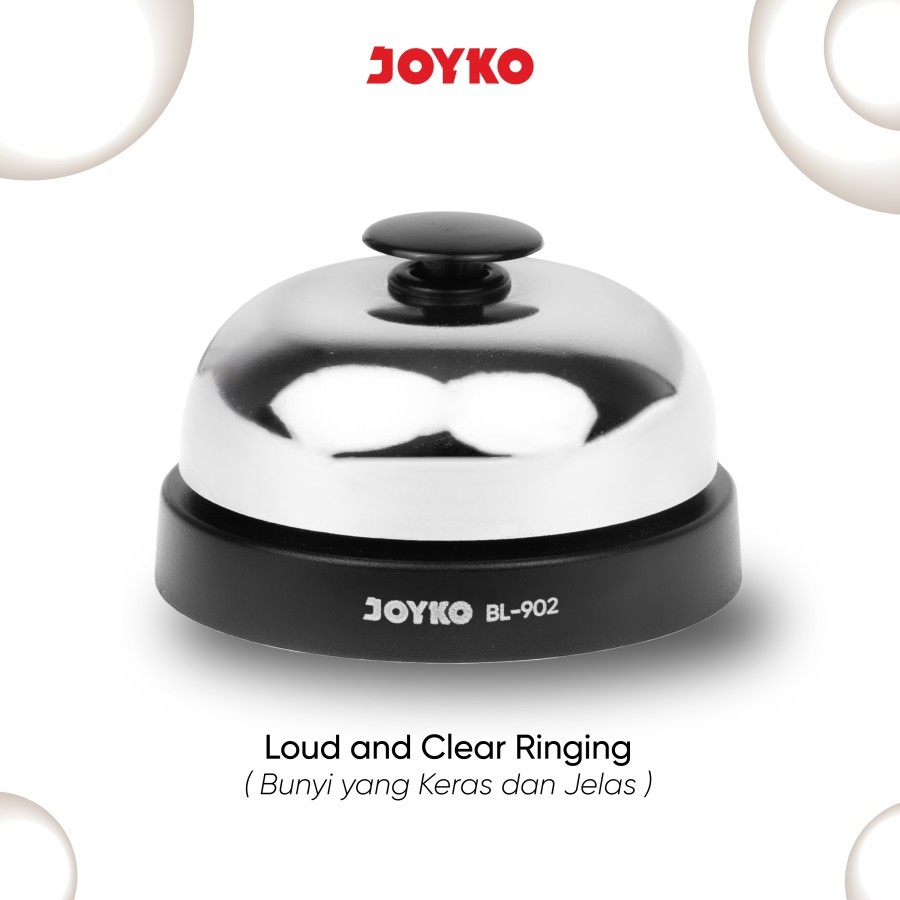 

JOYKO Bl-902 Ring Loud dan Clear (Bunyi yang Keras Jelas) Bel Live, Bel Meja