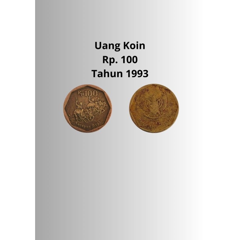 uang kuno 100 thn 1993
