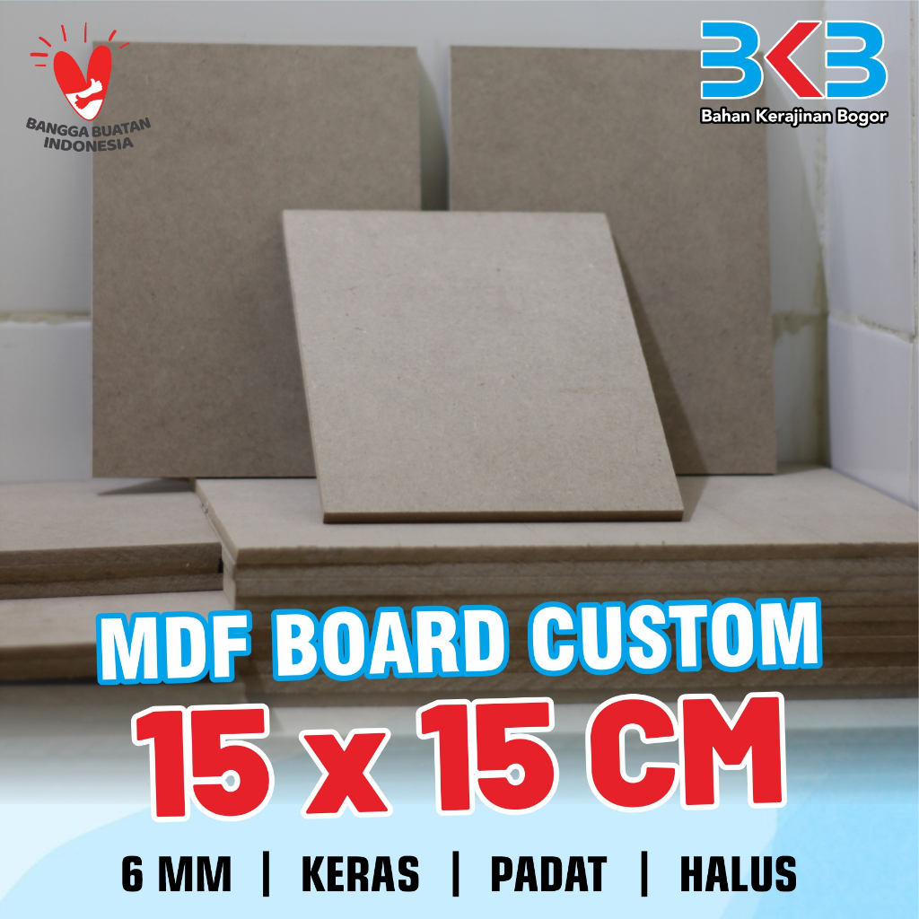 

[PROMO] MDF BOARD 6 MM UKURAN 15 x 15 CM - BISA CUSTOM UKURAN