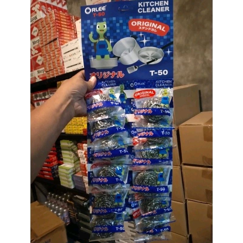 gosok panci kawat stenlis orle Perlembar(12 pcs)