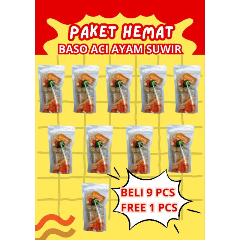 

[ Buy 9 GET 10] BASO ACI JUMBO ISI AYAM BUMBU CHILIOIL