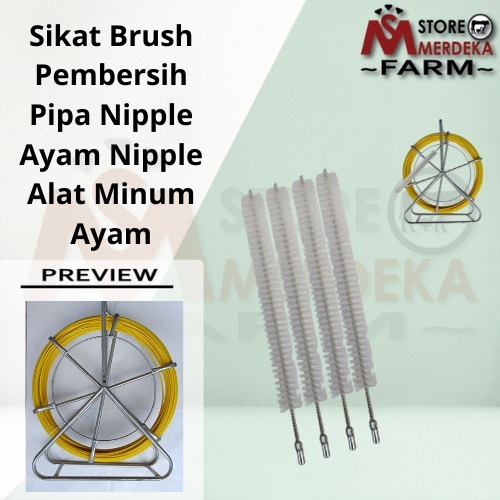 Sikat Nipple Pembersih Pipa Minum Ayam Nipple Ternak Ayam Broiler