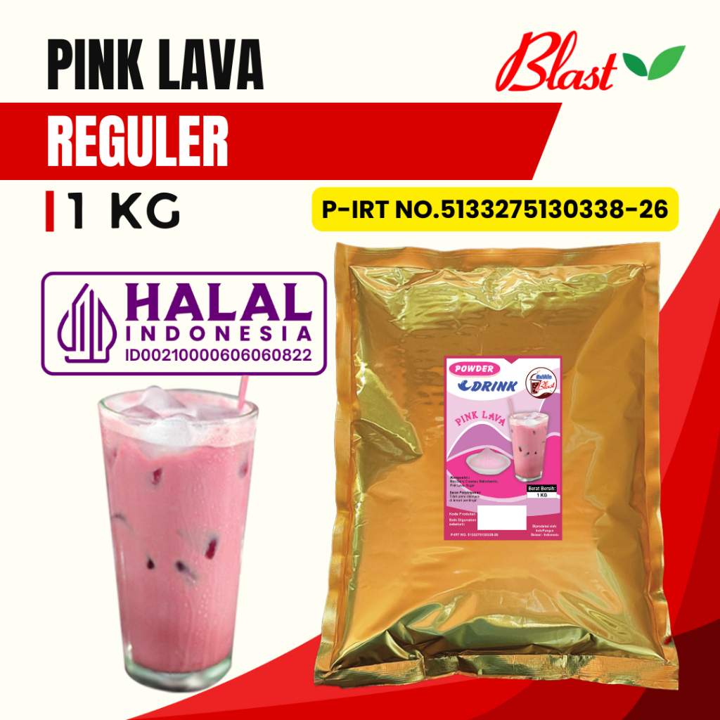 

Bubuk PINK LAVA 1 KG - Bubuk Minuman Rasa - MIX Creamer + Gula / Powder Drink
